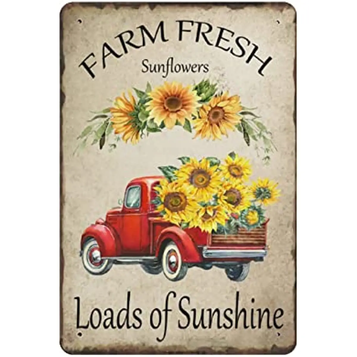 

Грузовик Подсолнух винтажный жестяной Бар знак настенное украшение металлический знак бар ресторан кафе настенное украшение
