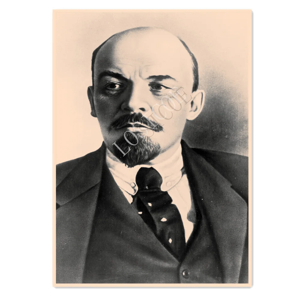 

Soviet Union President Lenin Poster CCCP USSR Wallpaper Vintage Kraft Paper Painting Communist Believer Artwork Wall Sticker