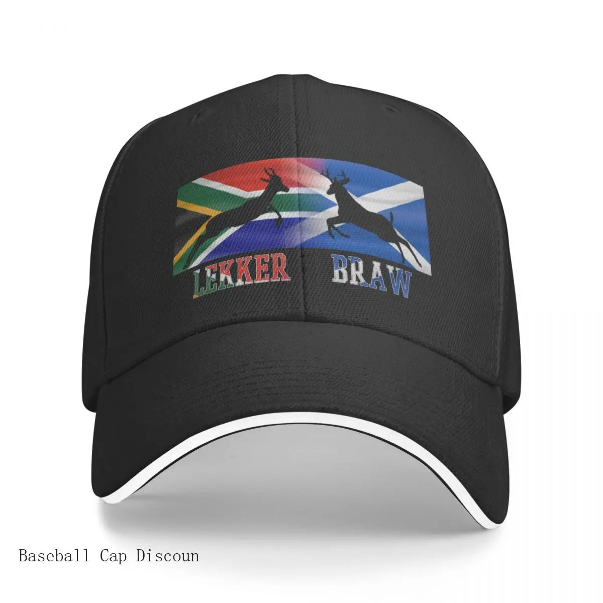 

Best South Africa Scotland deer Lekker Braw (CLEAN) Baseball Cap Sun For Children Big Size funny Hat Women Men's