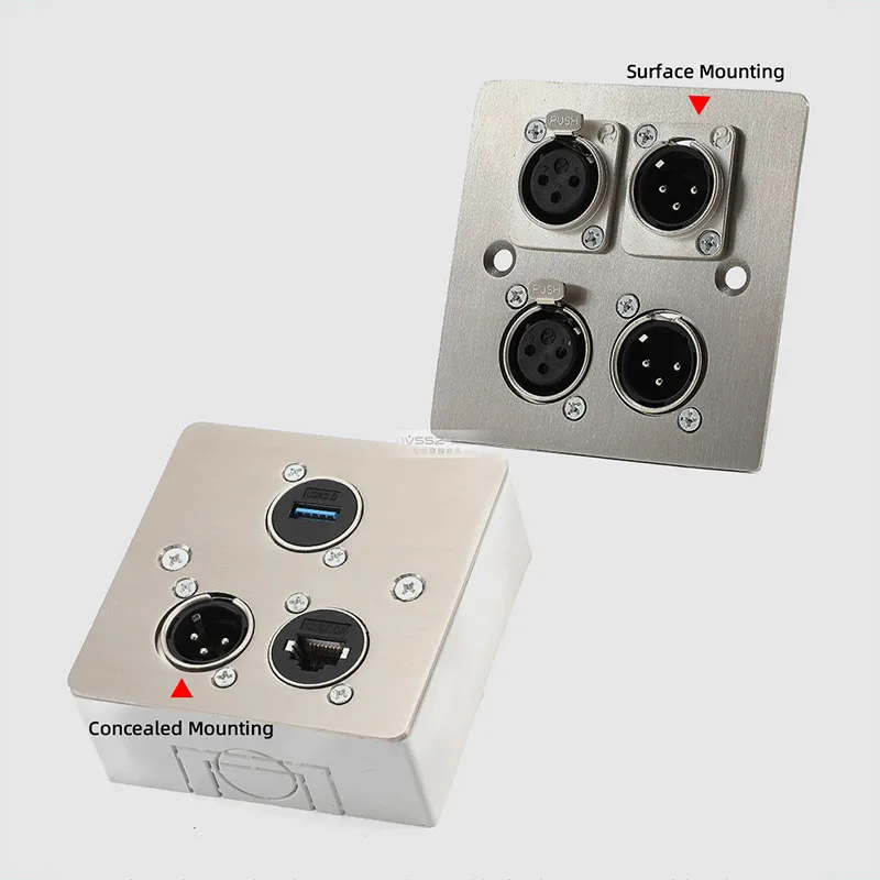 

Панельная розетка AVSSZ из нержавеющей стали 86 Тип D, модуль 1, 2, 3, 4 отверстия, матовая алюминиевая матовая пустая пластина, подходит для Neutrik