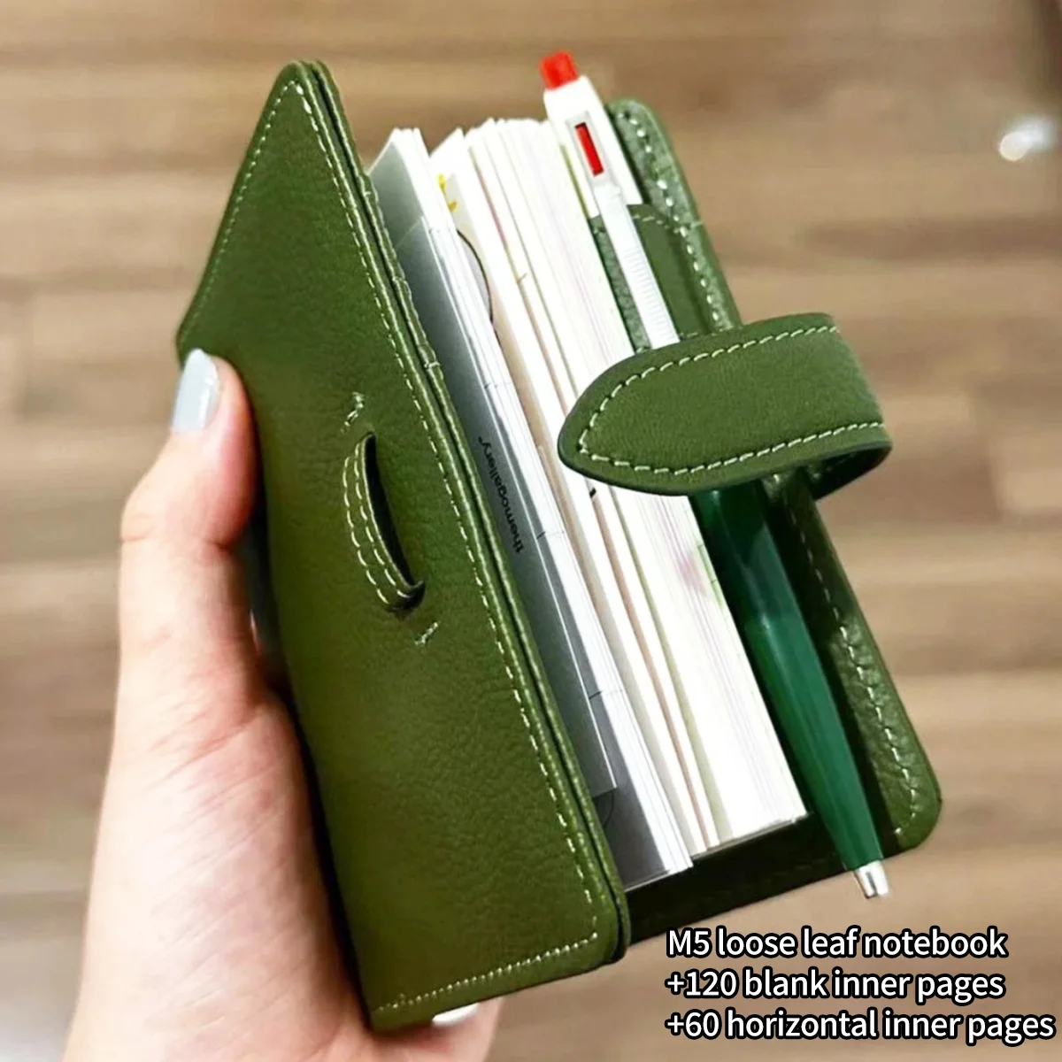 

Ретро-блокнот M5, Оливково-зеленый, Студенческий Ежедневник, Портативный Блокнот С Вкладками Для Записей