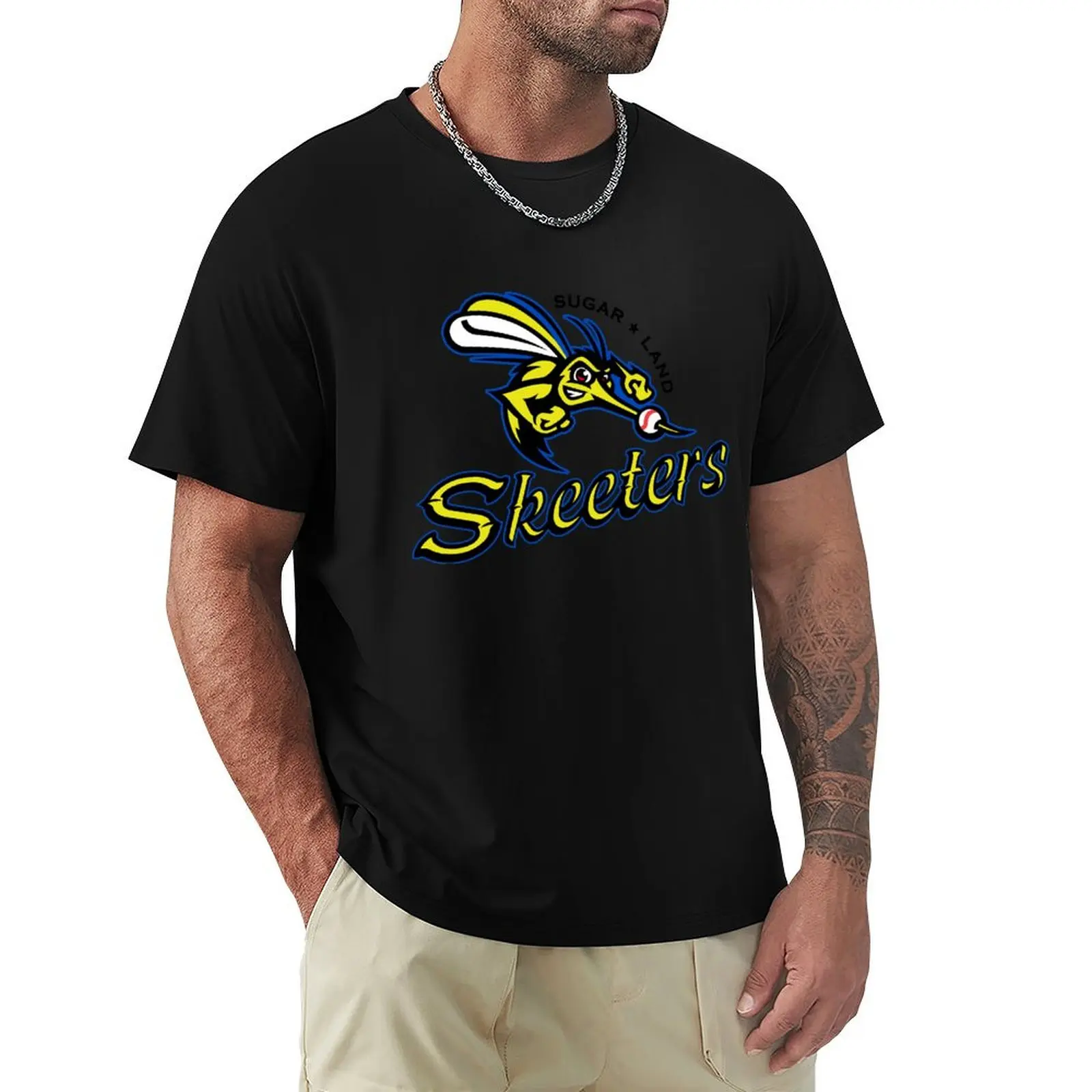 Sugar Land Skeeters логотип футболка аниме дизайнерские рубашки мужская дизайнерская
