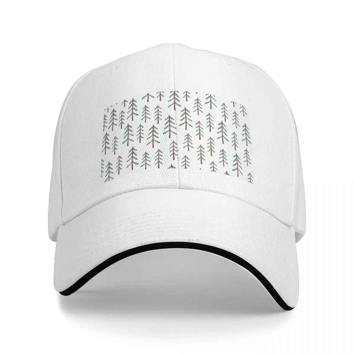 

Fir tree doodle woodCap Baseball Cap kids hat man cap Women's 1