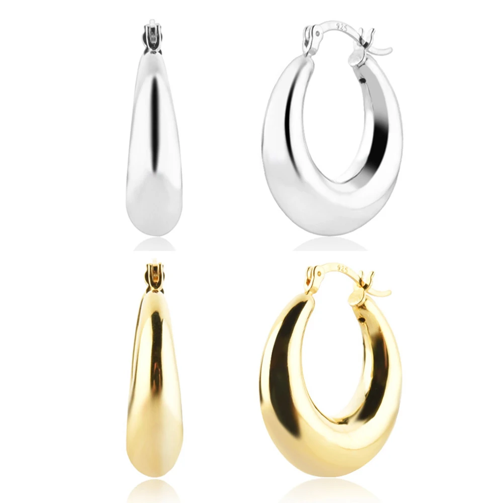 

Sterling Silver Glossy Crescent Minimalist Dangle Earrings Bohemia Women Fashion Party Trend Accessories The Same Earring Gifts