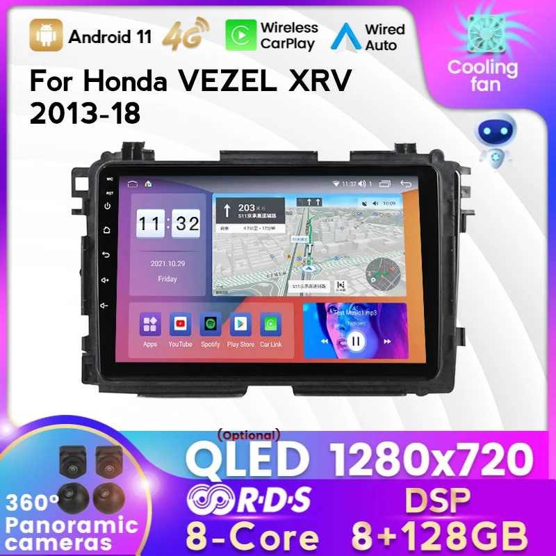 M700S 8 + 128G для Honda HR-V HRV XRV Vezel 2013 2016 2019 автомобильное радио мультимедийный видеоплеер