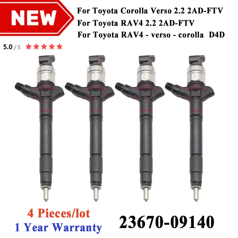 Фото 4 шт. 23670-09140 для Toyota Corolla RAV4 23670-09210 23670-09290 23670-0R020 23670-0R120 Новые форсунки 23670-0R170 23670-0R070 №1