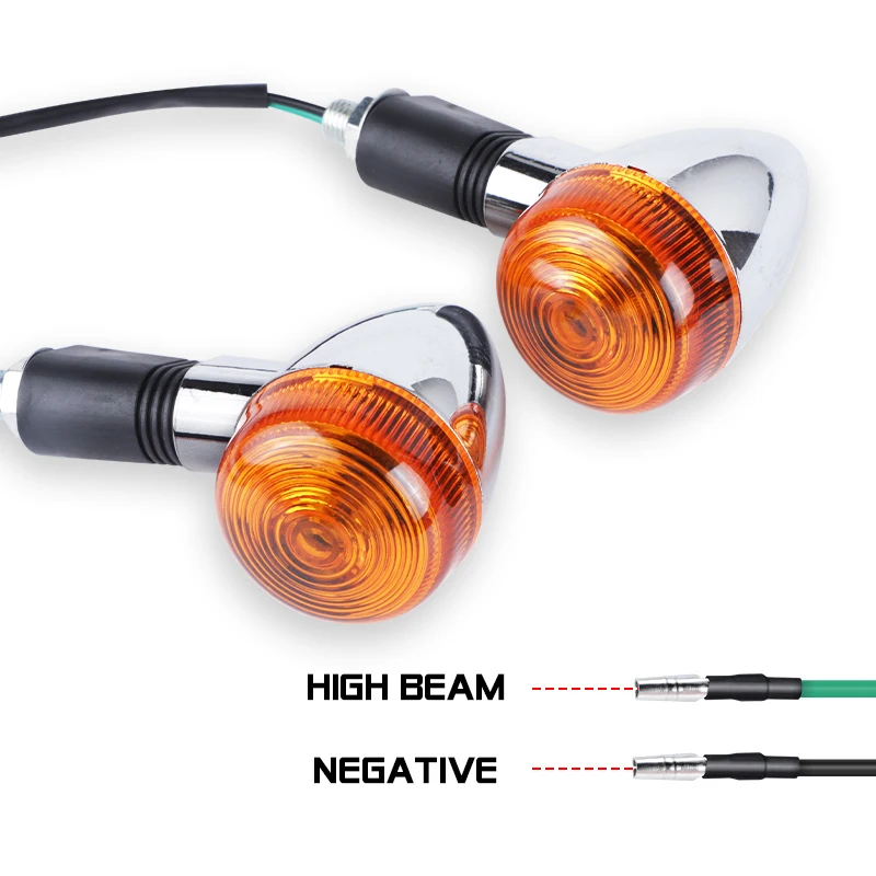 Поворотники для мотоцикла 10 мм обычная лампа янтарный индикатор кафе Racer Bobber Kawasaki