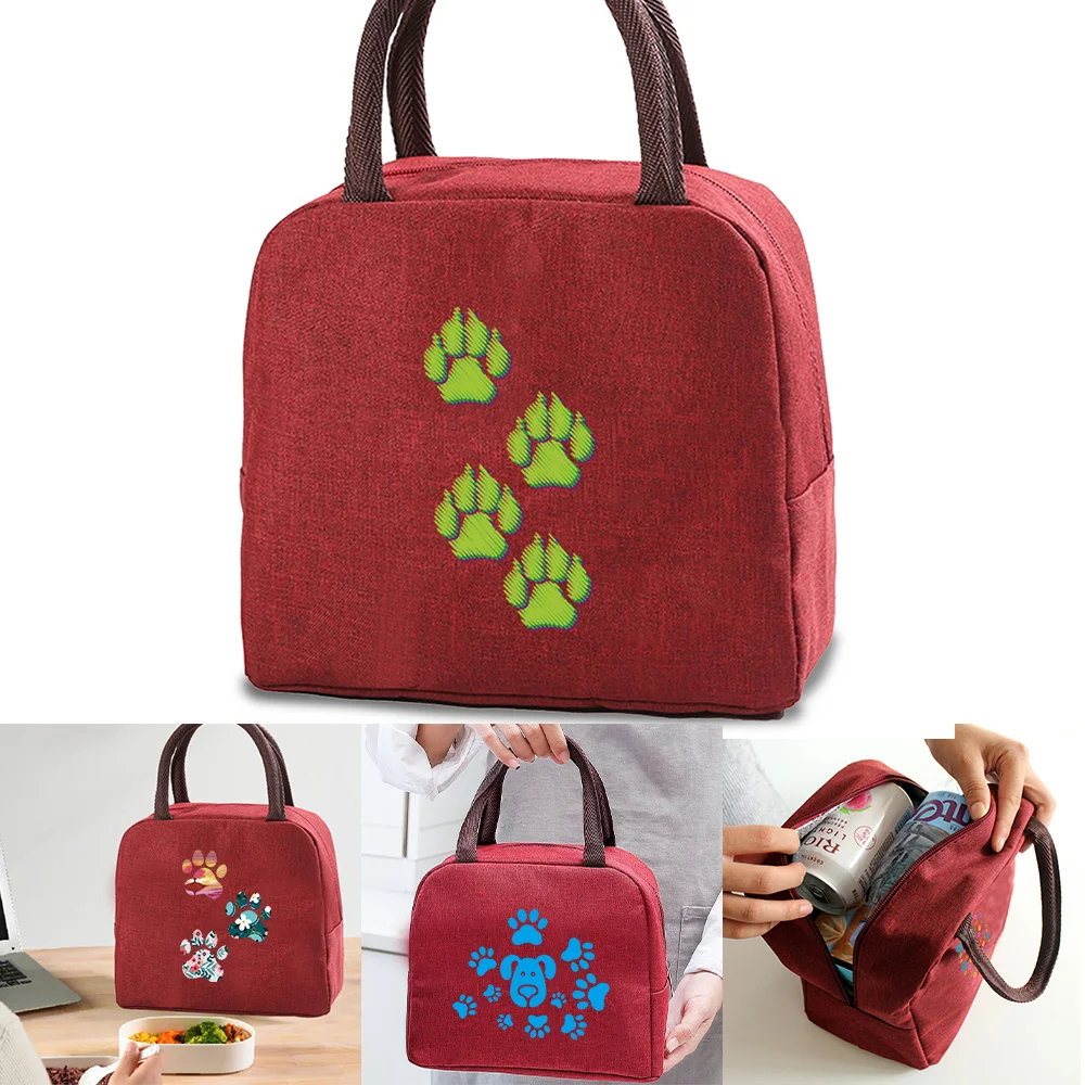

Cooler Bag Portable Zipper Insulated Bag For Women Portable Fridge Lunch Box Tote Lunch Bag Thermal Food Picnic Canvas handbag