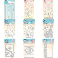 summer beach series metal cutting dies 2022 new scrapbooking album paper decorative crafts card embossing templates
