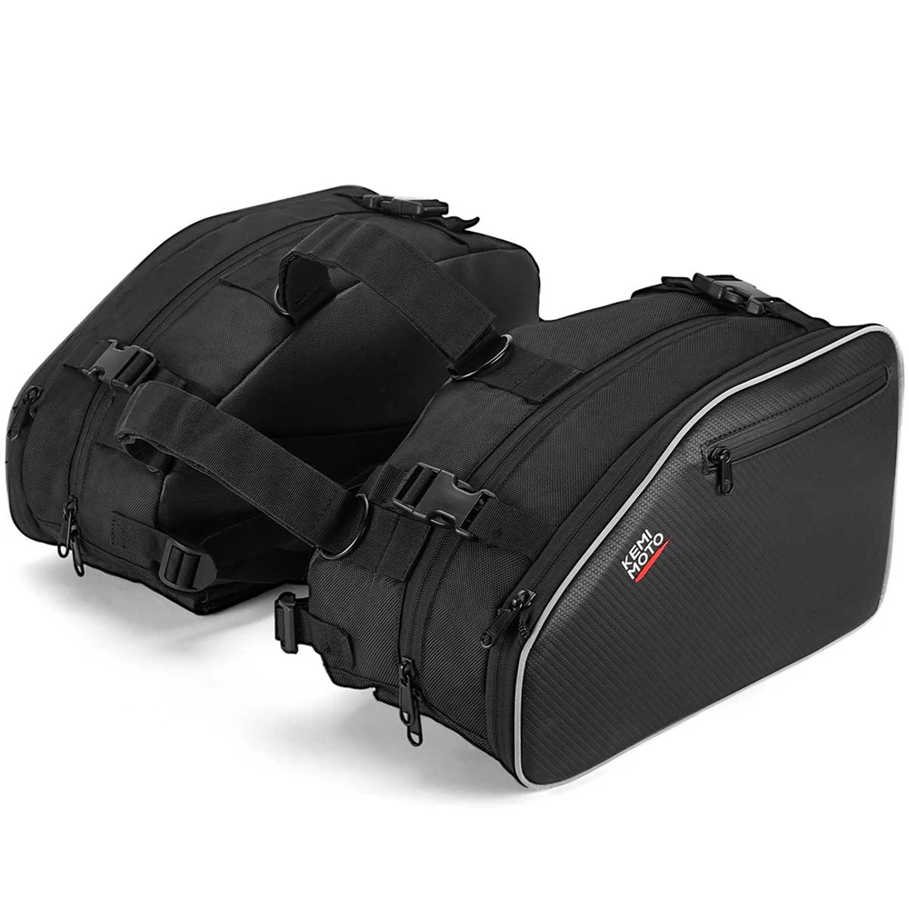 

Сумка-седло мотоциклетная из ткани Оксфорд, с чехлом от дождя