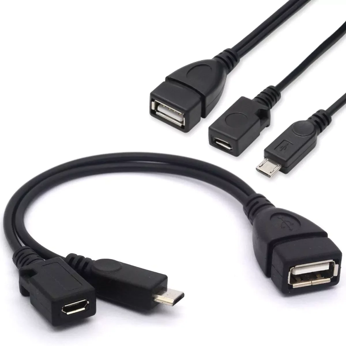 1 в 2 OTG микро-Usb узловой мощный Y-образный разветвитель Usb-адаптер к Mirco