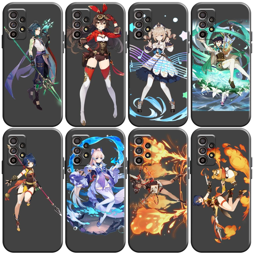 

Genshin Impact Project Game Phone Case For Samsung Galaxy A01 A02 A10 A10S A20 A22 4G 5G A31 Back Coque Carcasa Silicone Cover
