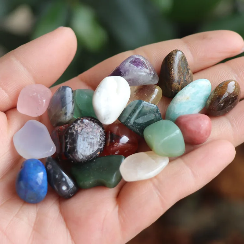 20pcs Natural Crystal Gemstone Polished Healing Chakra Stone Raw Ore Crystals Samples Teaching Materials Home Decoration |