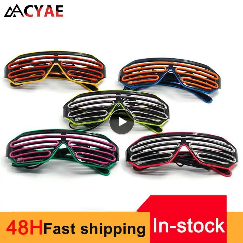 

1~7PCS Neon Rave Glasses Flashing LED Sunglasses 16Color Light Up Glasses Carnival Party Glow In The Dark Glasses Festival