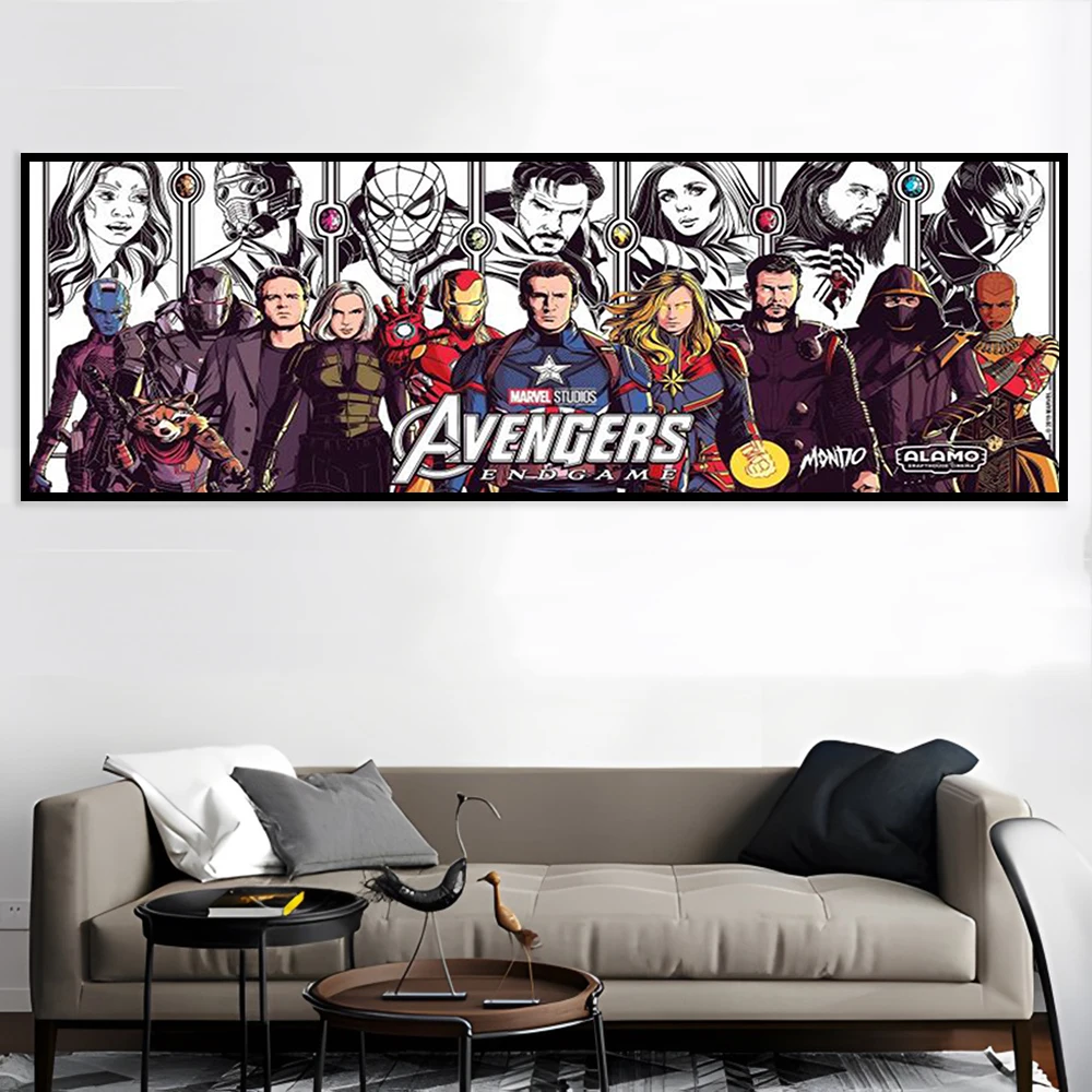 

Marvel Movie Avengers Canvas Poster Spiderman Iron Man Captain America Wall Art Painting Prints Bedroom Living Room Decor Mural