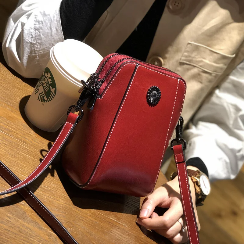 

VOLASSS Fashion Crossbody Bags For Women Cowhide Small High Quality Handbag For Woman 2022 Shoulder Bags Leather Purses Luxury