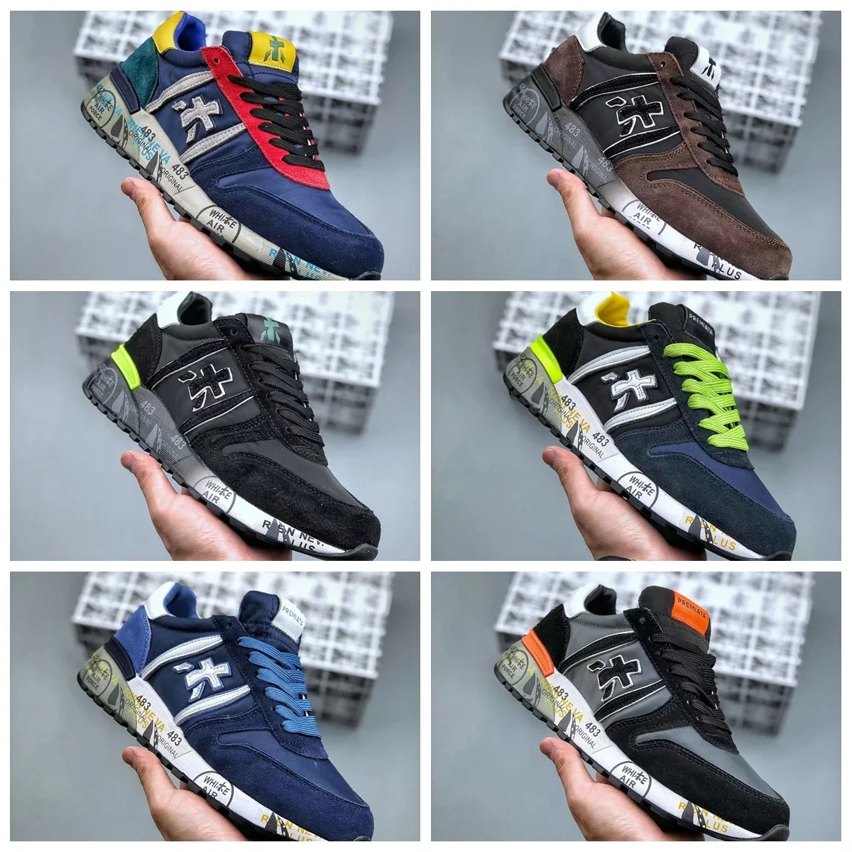 

Men's PREMIATA Shoes Fashion Lightning Skateboard Running Shoes Breathable Casual Shoes Student Couple Outdoor Sneakers Eur40-45