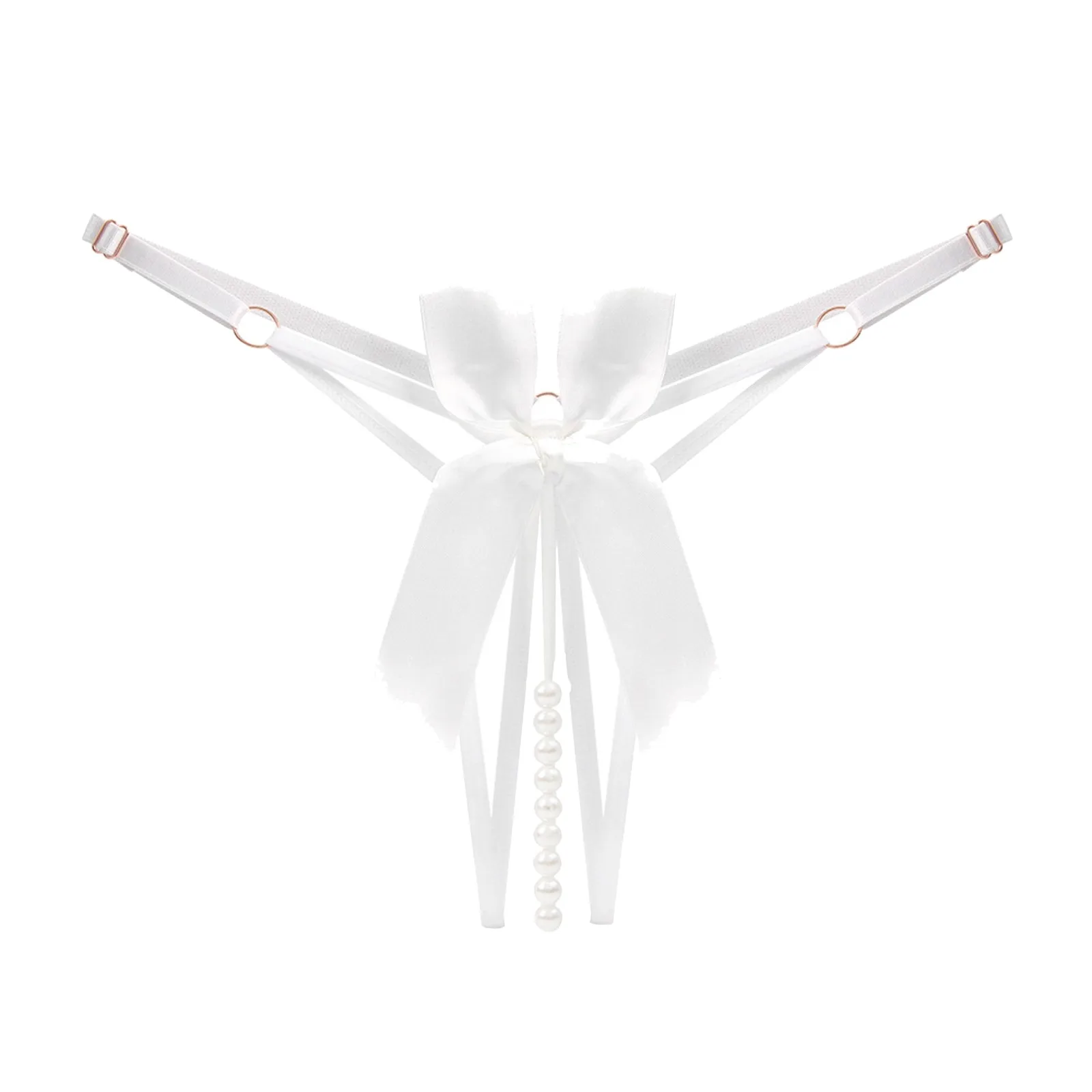 Эротическое женское нижнее белье танга с низкой посадкой и бантом сзади