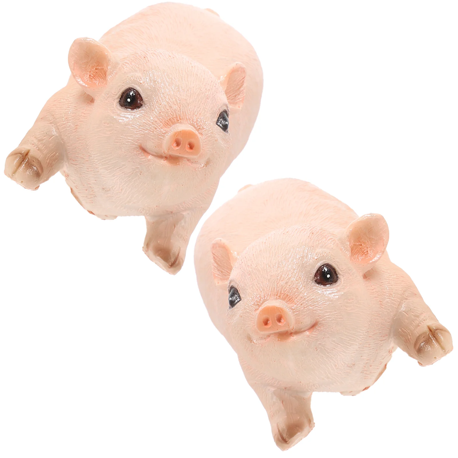 

2Pcs Desktop Vivid Ornament Fake Decor Resin Figure for Children Kids Decor Party