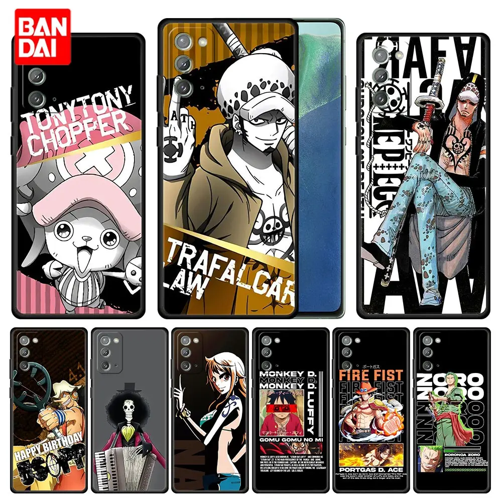 

Cartoon Luffy One Piece Case for Samsung Galaxy Note 20 10 9 8 S21 S20 FE Plus Ultra Lite 4G 5G Funda Soft Cover Silicone Black