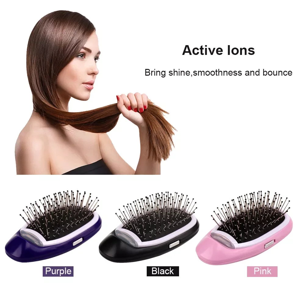 

NEW2023 Anti Frizz Brush Magic Electric Ionic Hair Brush Head Massage Scalp Comb Anti Static Smooth Portable Negative Ion Hair S