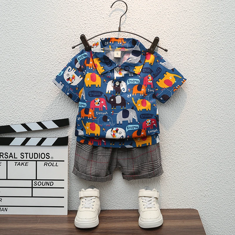 

2022 Summer New Baby Boys Girls Clothes Children Cartoon Cotton T Shirts+Shorts+2Pcs/Set Infant Causal Kids Toddler Tracksuits