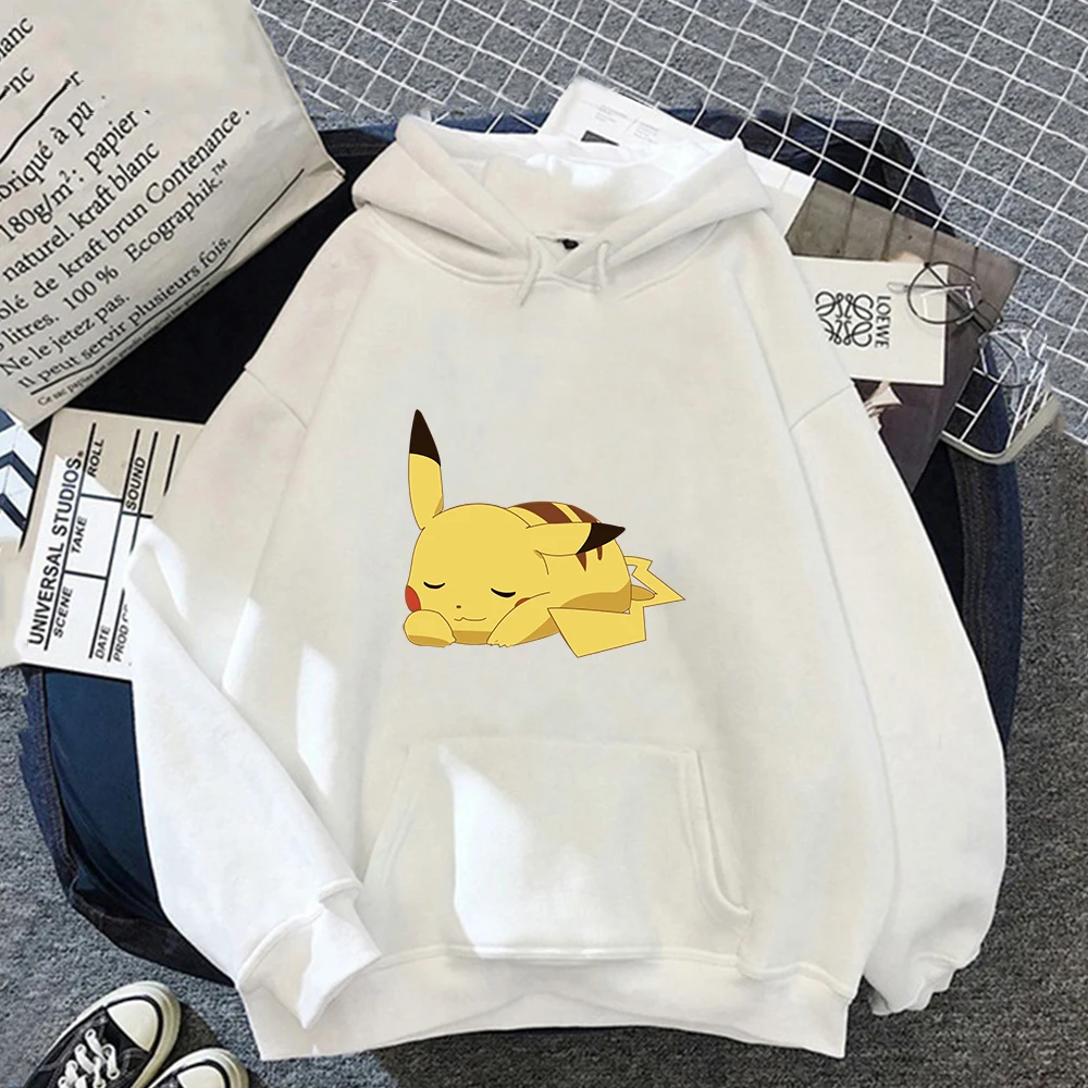 

Pokemon Pikachu Kawaii Hoodie Sweatshirt Fall Women's Hoodie Anime Clothes Cartoon Fashion Print Pullover Tops