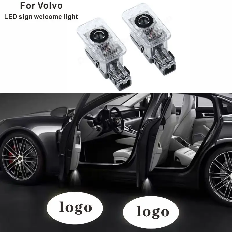 

2Pcs For Volvo S60 S60 S80 S80L S90L XC90 V40 V60 V90 XC60 2012-2021 LED car logo door laser welcome light ghost projector light