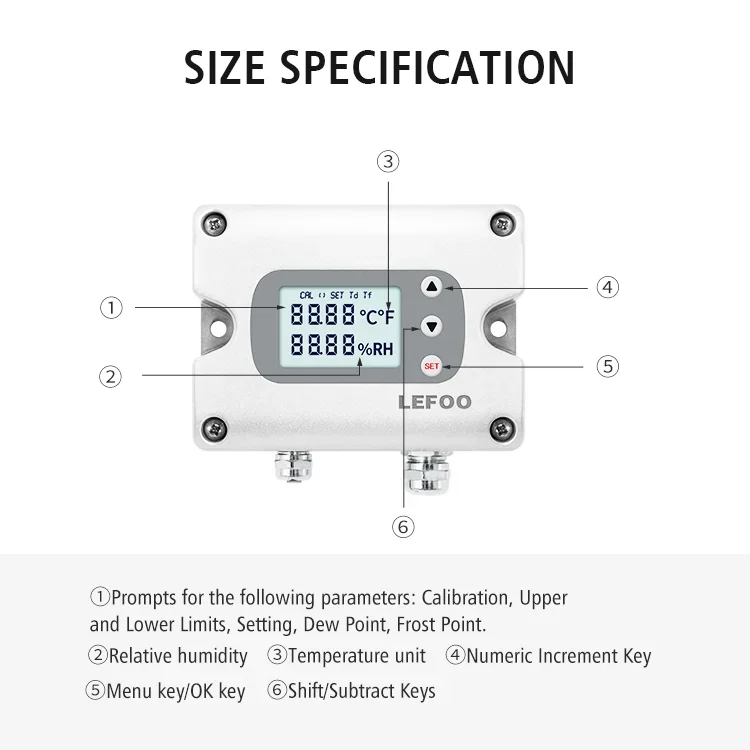 LEFOO Новое поступление rs485/modbus 4-20 мА выход Датчик передатчика высокой температуры