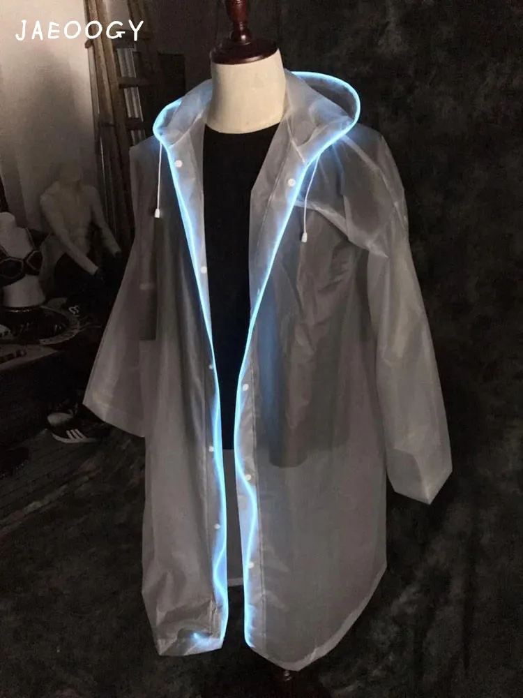

The Concert LED Light Clothing Luminous Raincoat Fluorescent Clothing Outdoor Hiking Portable Raincoat Thick Rain Gear