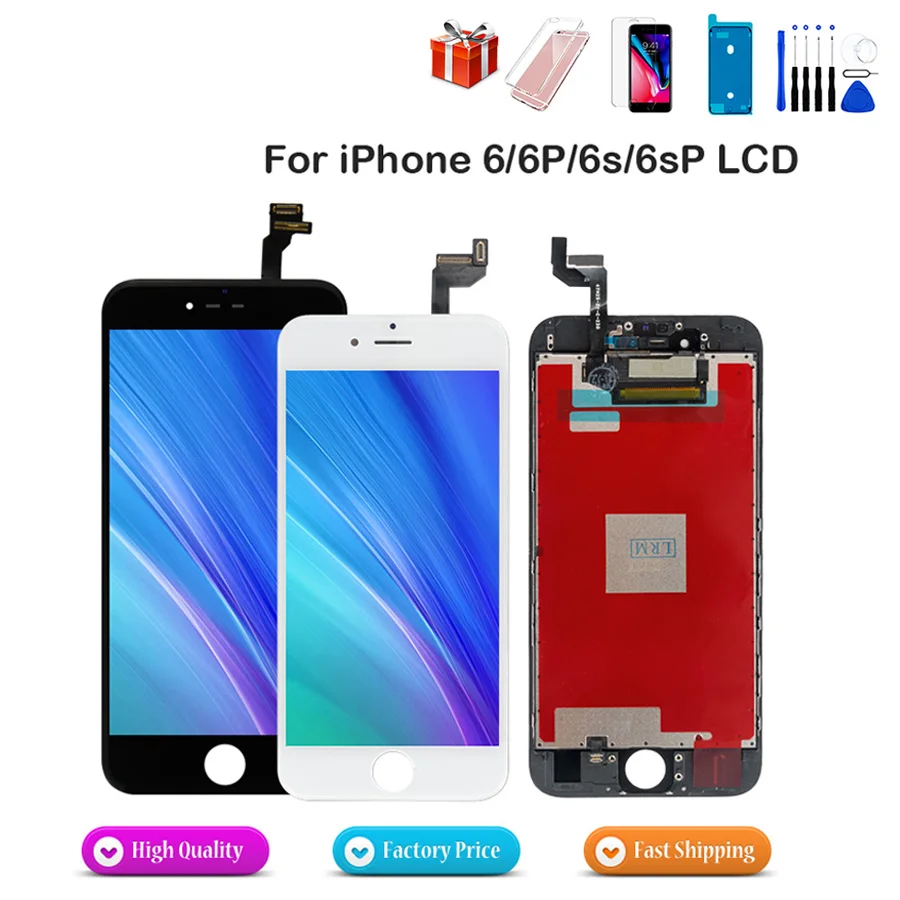

20 шт./лот AAA + + + ЖК-экран для Apple iPhone 6 6S Plus OEM дисплей с сенсорным экраном дигитайзер сборка Белый Черный Бесплатная доставка DHL EMS