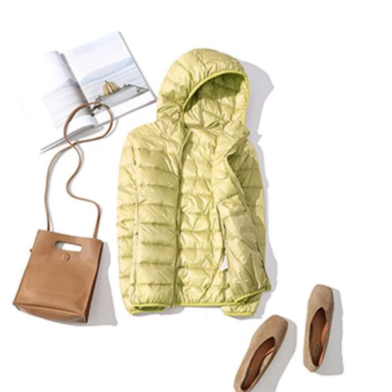 2023 Autumn Winter Women Ultralight Down Jackets New Puffer Duck Feather Coats Slim Warm  Solid Portable Outwe