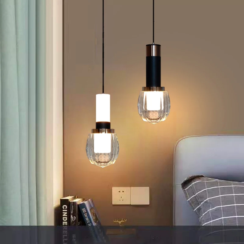 Скандинавская стеклянная Подвесная лампа светодиодный светильник для бара