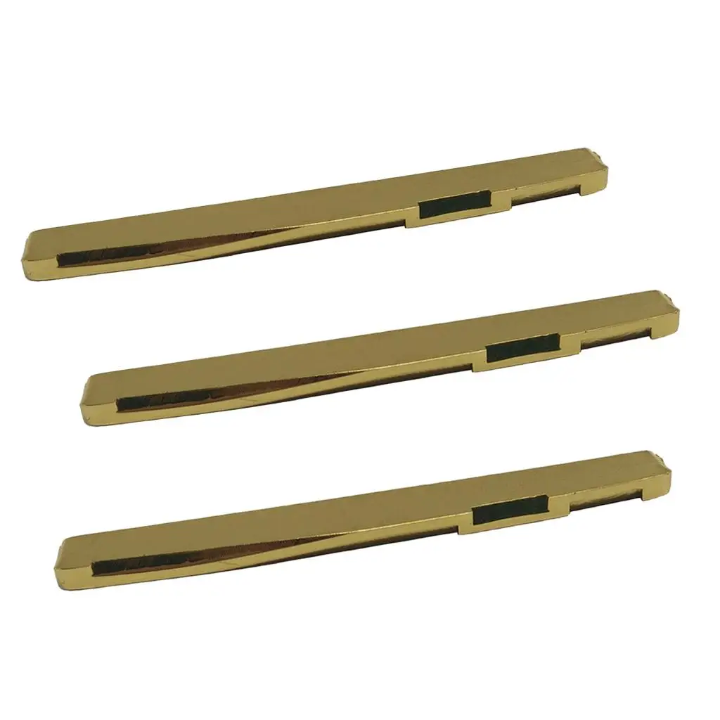 

3x Brass Acoustic Folk Bridge Saddles 72/74/76mm for 6 String Guitar Parts