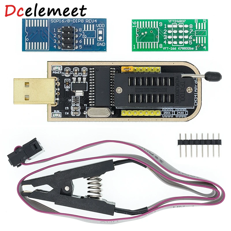 

Original CH341A 24 25 Series EEPROM Flash BIOS USB Programmer Module + SOIC8 SOP8 Test Clip For EEPROM 24CXX/93CXX /25CXX