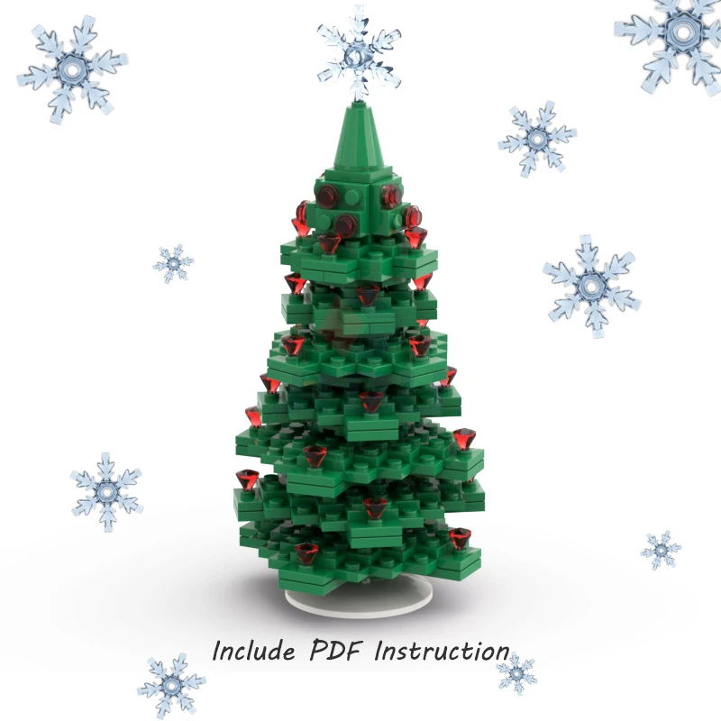 

254 PCS Xmas Tree Model Set Building Blocks Winter Holiday Snow Scene Assembly MOC Bricks Creative Kid DIY Toy Christmas Gifts