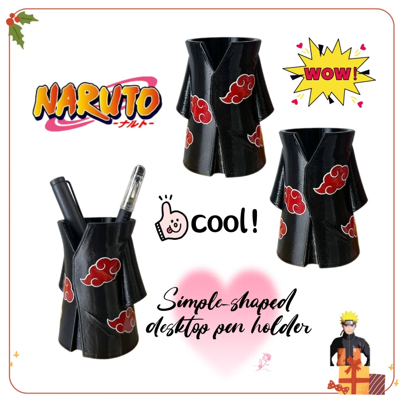 Фото Новый держатель для ручек NARUTO Uchiha Itachi, стильный и функциональный, креативный дизайн, простая форма, органайзер для канцелярии на рабочий стол. №1