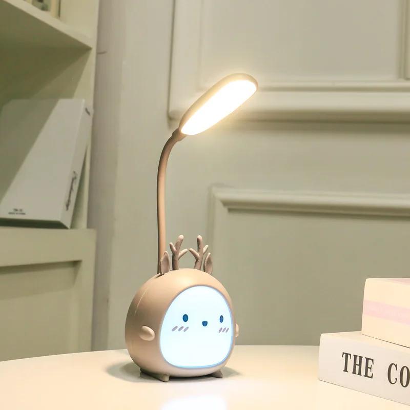 

Rechargeable Three-speed Dimming Cute Dormitory Learning Reading Desk Lamp Eye Protection