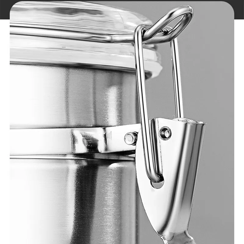 

Sugar Tea Container Airtight Sealed Canister Coffee Flour Holder Storage Bottles for Food Storage BoxNew Stainless Steel