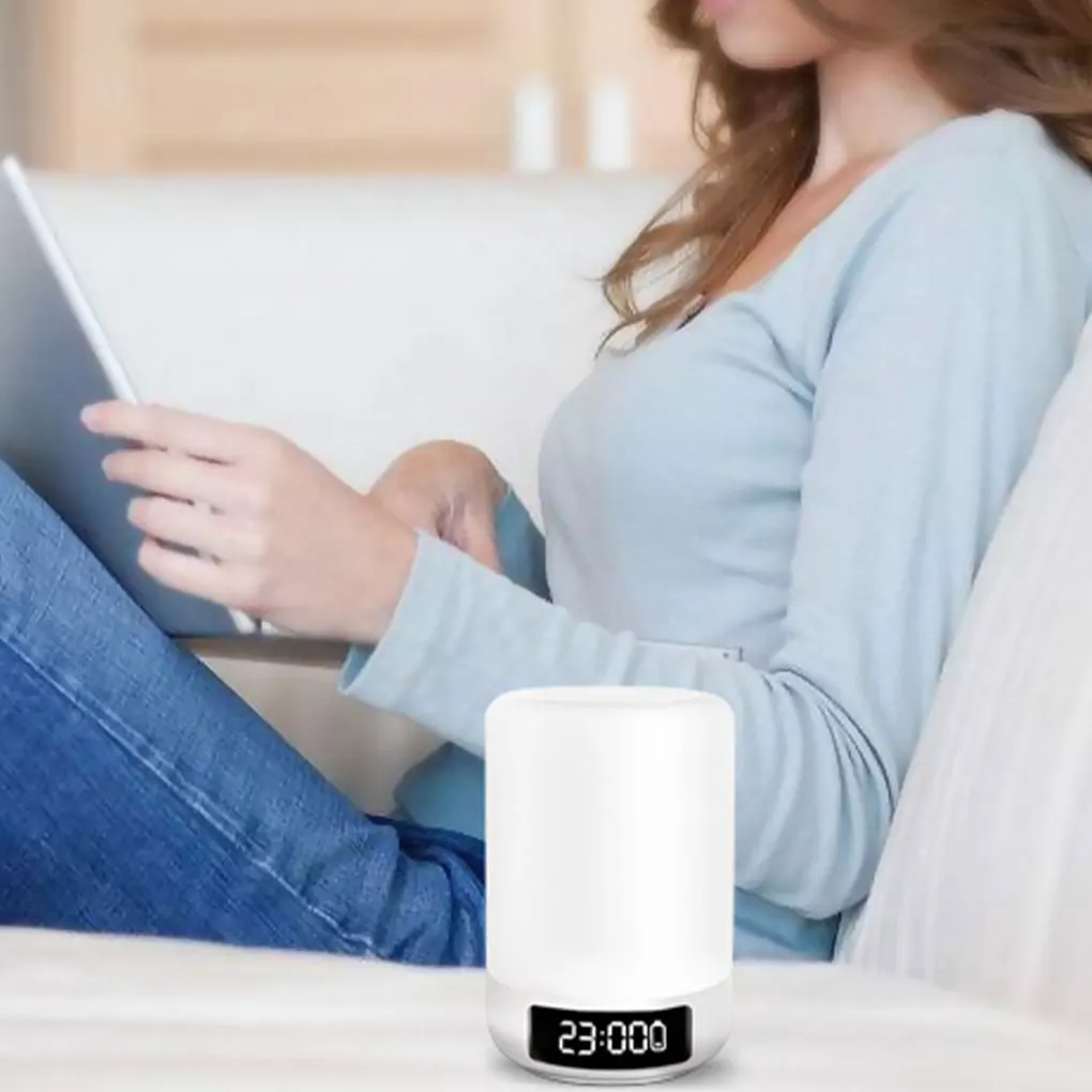 

Night Light Atmospheres Rechargeable Lamp Alarm Clock Speaker Bedroom