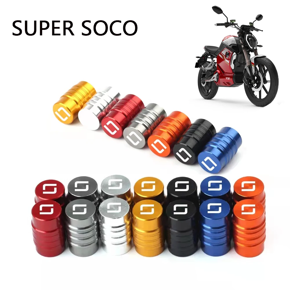 

Wheel Tire Valve Cap Tyre Dust Cover CNC Aluminum Motorcycle Accessories FOR SUPER SOCO TS TC MAX CPX CU RU DU RO CUMINI