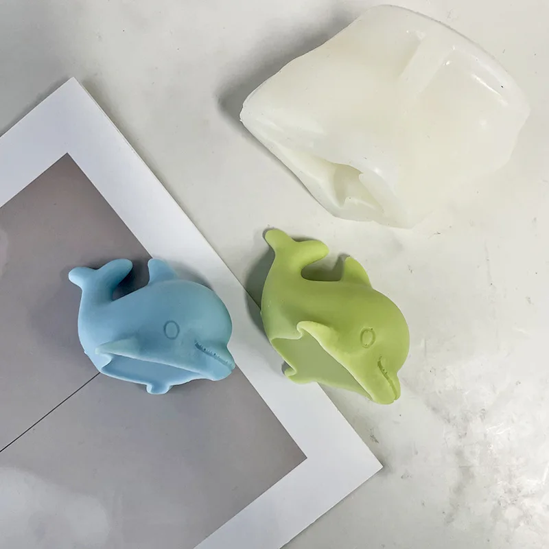 Силиконовая 3D форма в форме дельфина для украшения торта