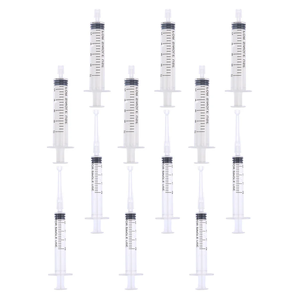 

12pcs Plastic Sealed Syringe Liquid Measuring Syringe Perfume Bottle Syringe