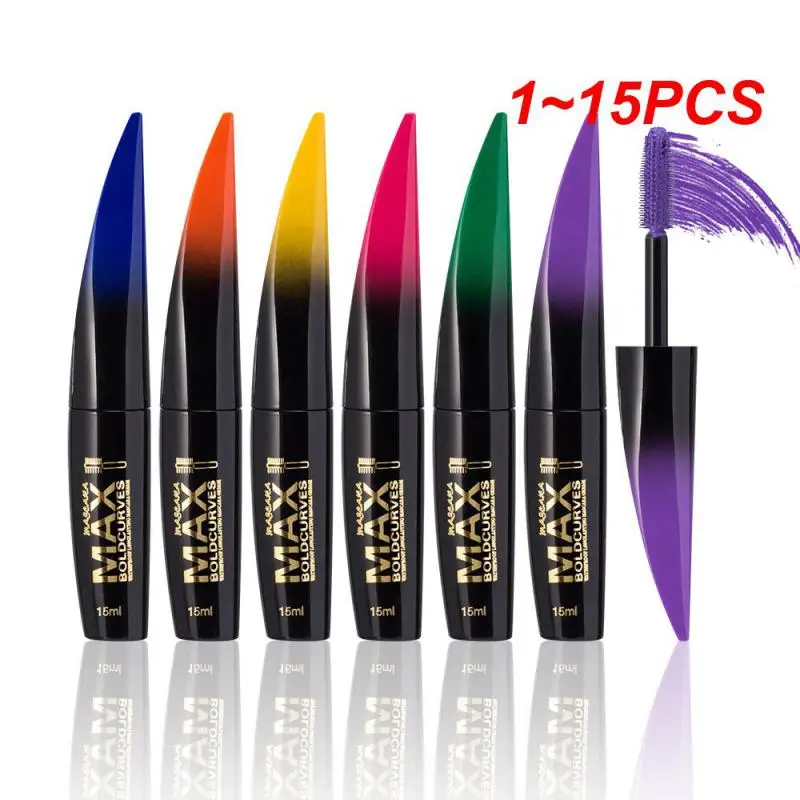 

1~15PCS Colorful Mascara Eye Lashes Thick Curl Lengthening Eyelashes Waterproof Long Lasting Woman Eyes Makeup Tools Eyeliner