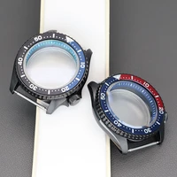 42 5mm black mens watch case mod skx skx009 skx013 skx007 parts for seiko nh35 nh36 movement 28 5mm dial sapphire crystal glass