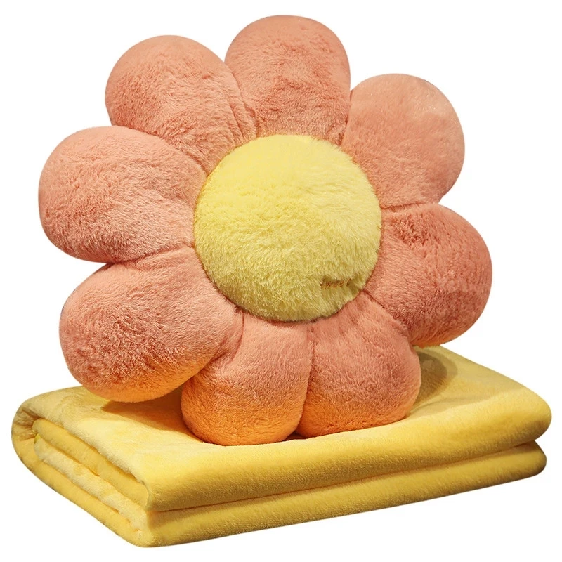 

Многофункциональная плюшевая подушка в виде цветка, 40 см, подушка для сна с одеялом, мягкая удобная спинка для детей, подарок для девушки, кресло для автомобиля