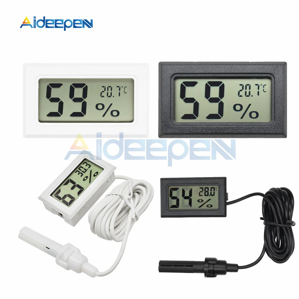 

Mini Digital LCD Indoor Convenient Temperature Sensor Humidity Meter Thermometer Hygrometer Gauge 50~110 Degree