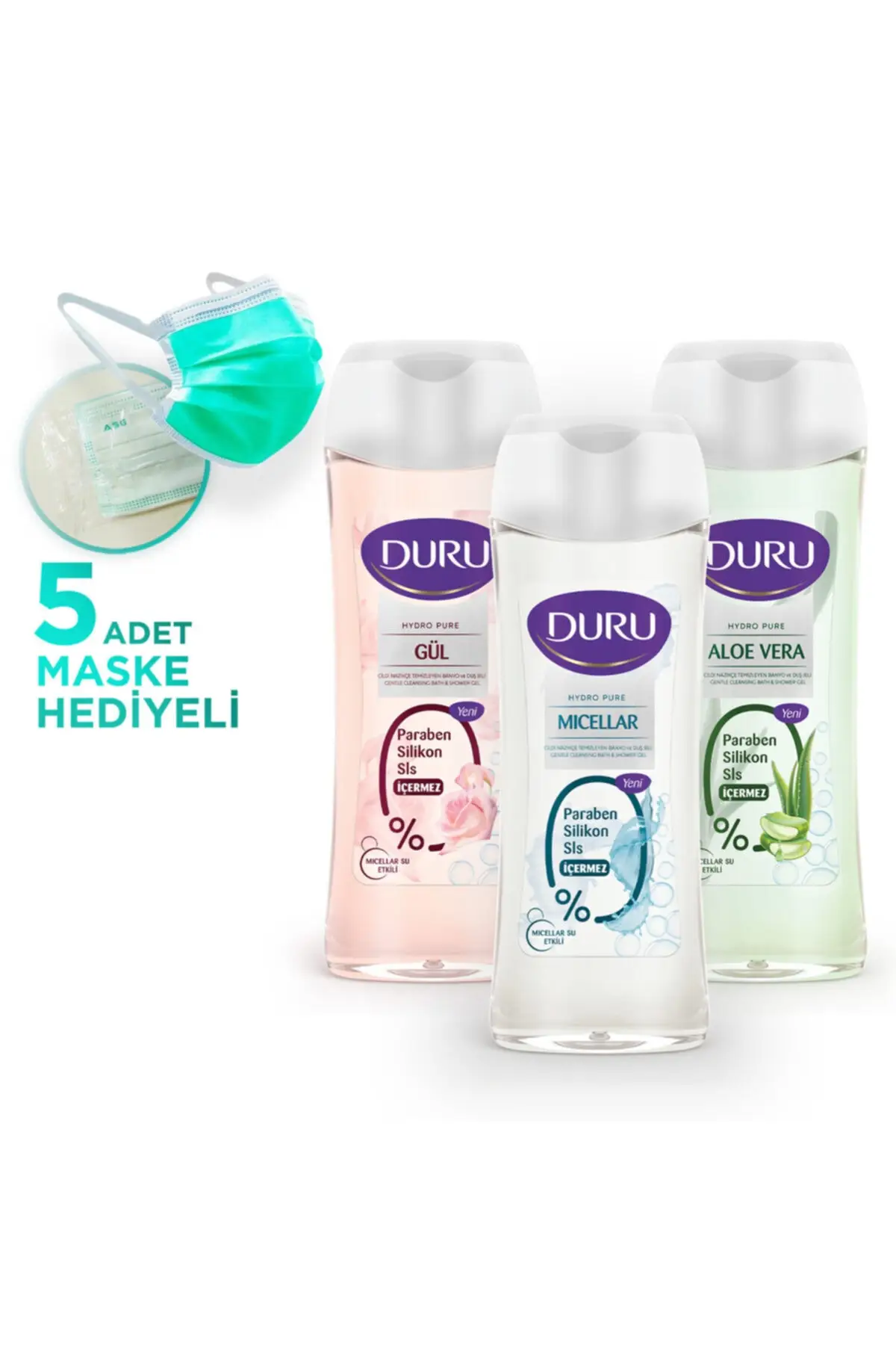 

Hydro Pure Shower Gel Series Micellar Aloevera Rose 3x450ml