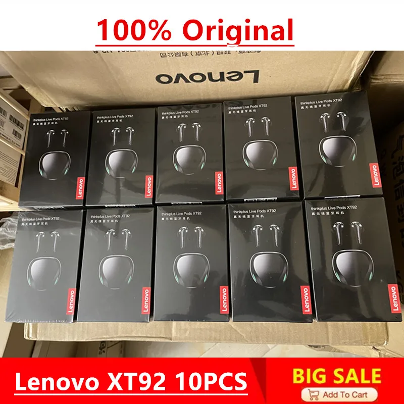 Original Lenovo XT92 2/5/10PCS Wireless Earbuds Touch Control Bluetooth Earphones Stereo HD Talking With Mic Wireless Headphones