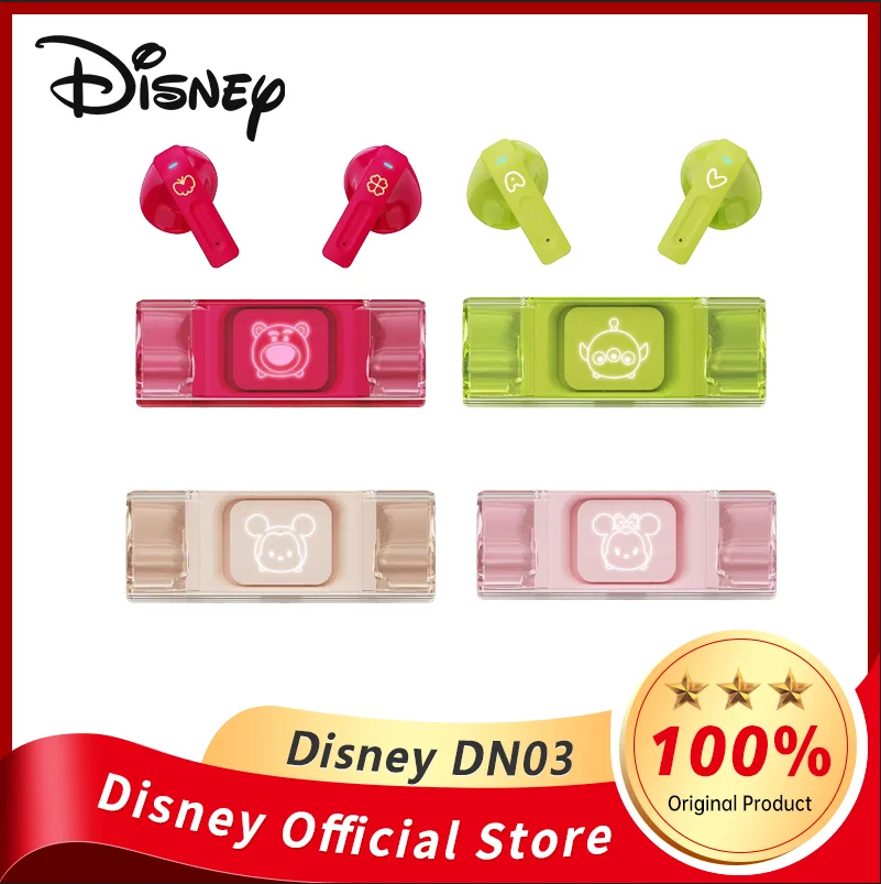 

Беспроводная Bluetooth-гарнитура Disney DN03, водонепроницаемая игровая видеогарнитура с шумоподавлением и сенсорным управлением